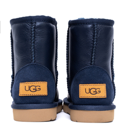 UGG Kids Classic Short Metallic Navy