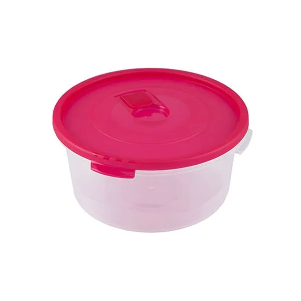Контейнер для СВЧ 1,6л круглый с клапаном СМАЙЛ