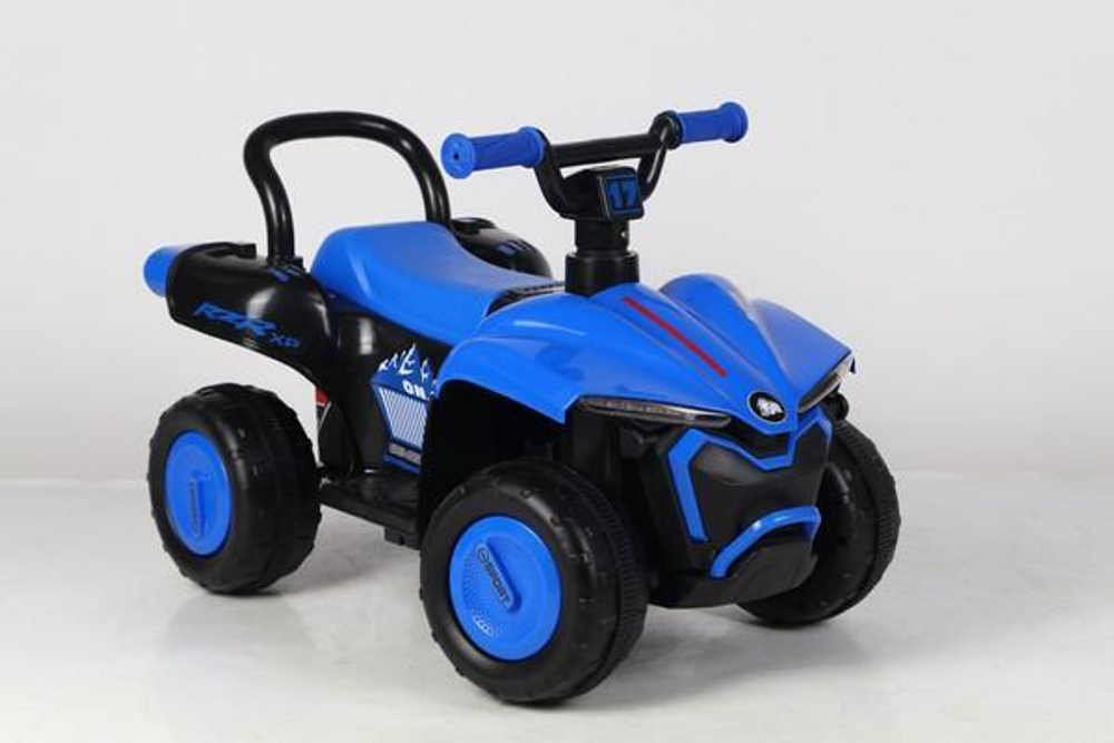 Квадроцикл на аккум. (6v-4ah*1), запуск с кнопки, музыка, цв. синий