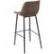 Барный стул Narro 66 см, коричневый на черных металлических ножках | Купить в Hallberg.ru