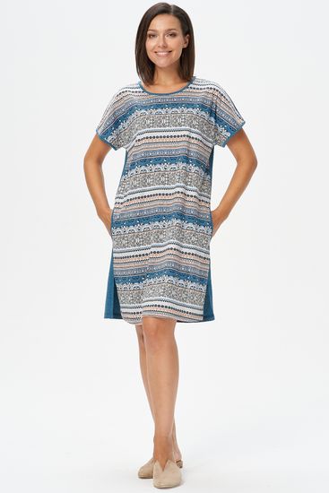 Платье женское, прямого силуэта Лори N1690-E50.2F03 синее