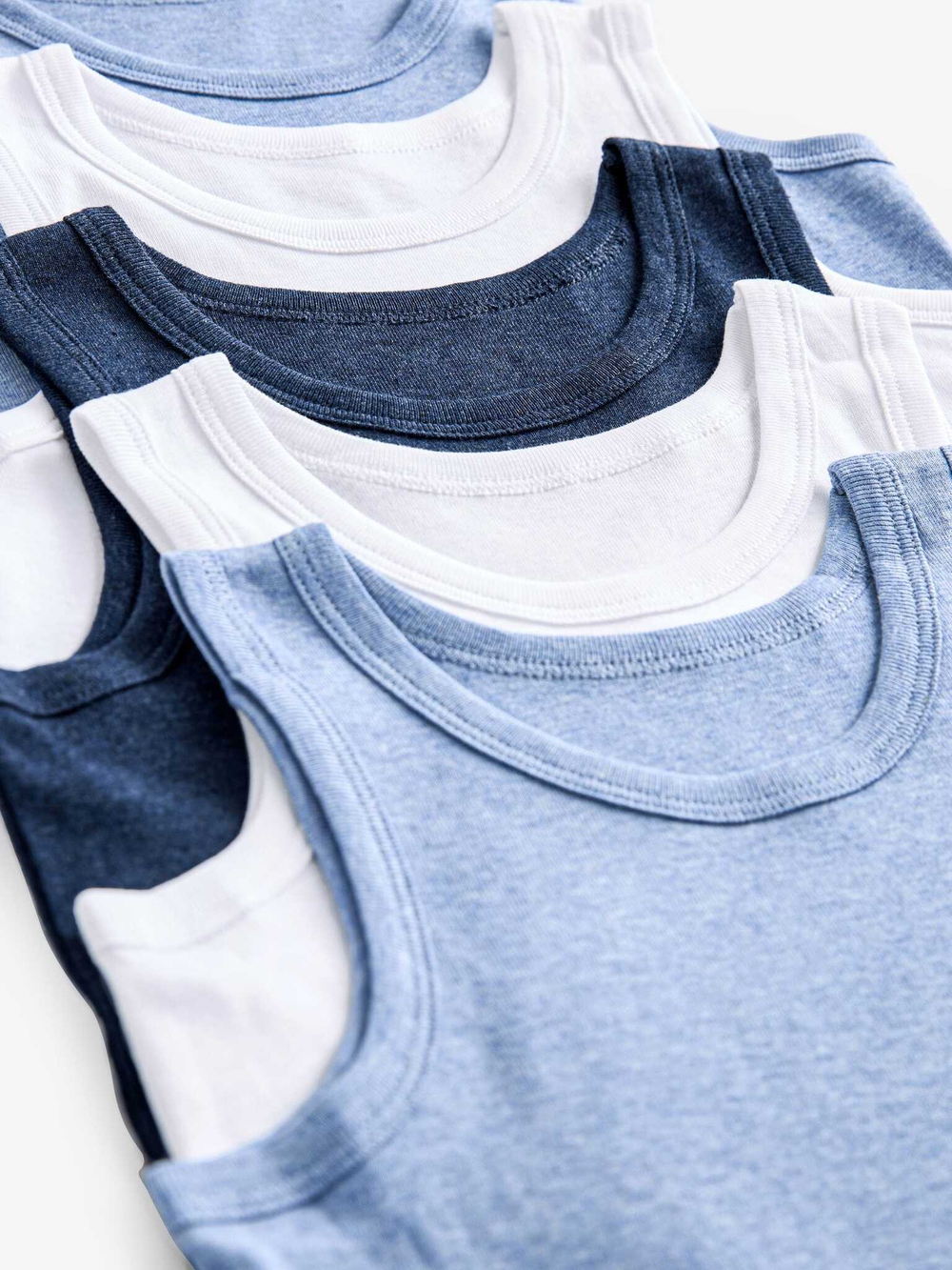 Майка для мальчика Next 617-370, 5 шт., Синий, Белый, Голубой