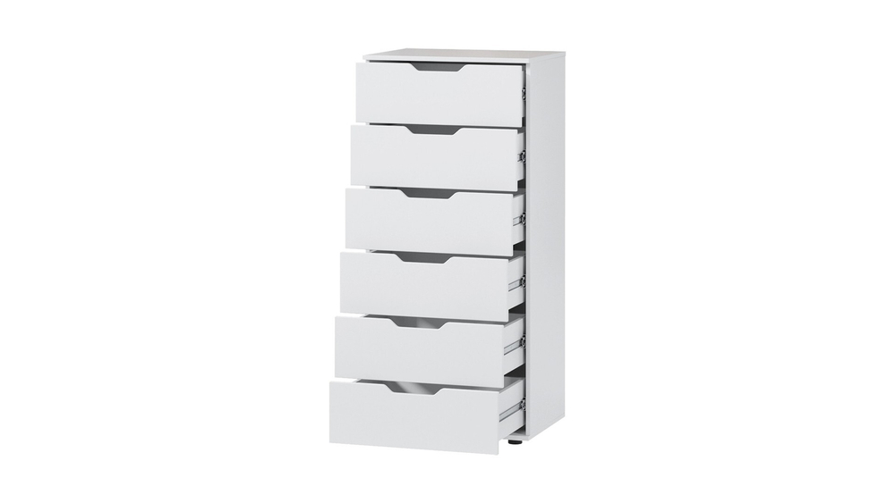Комод Генри-18 IKEA (МДФ) Белый DM635-6 60*45*133 см, Белый   Фиеста
