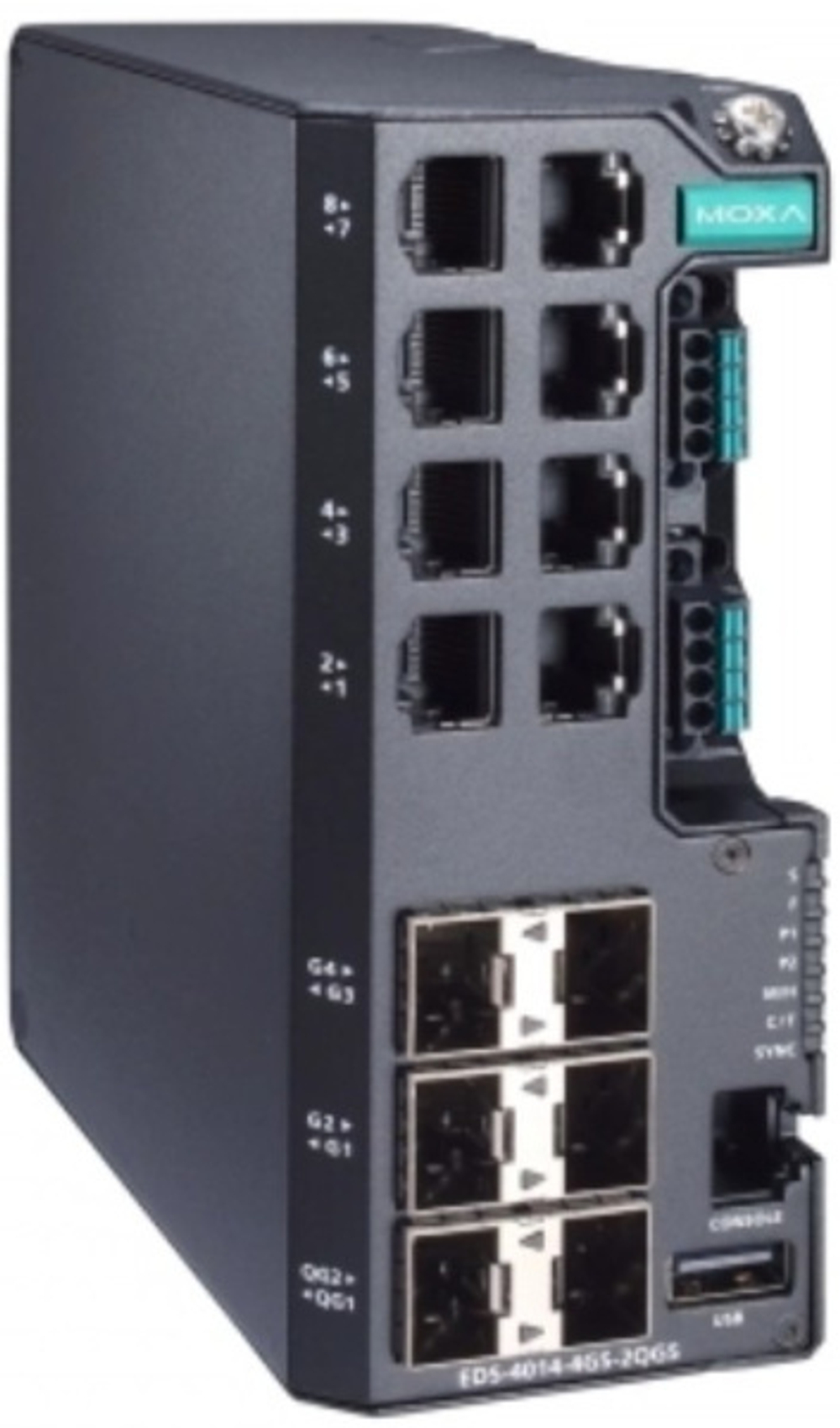 Коммутатор управляемый MOXA EDS-4014-4GS-2QGS-LV