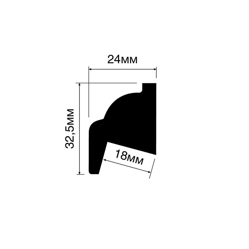 Молдинг под подсветку Hi Wood LB32 (32,5*24*2000мм)