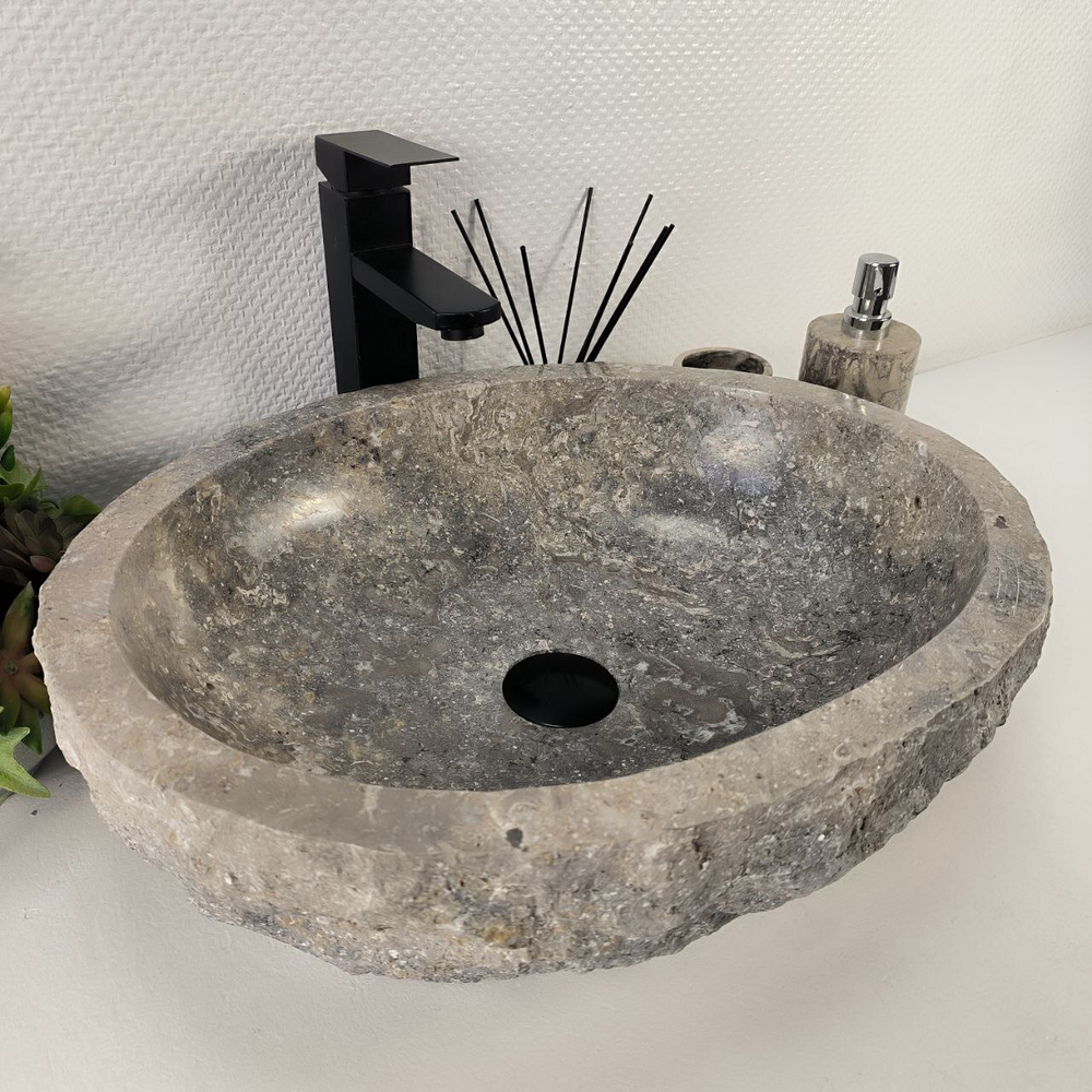 Раковина из мрамора Erozy Grey EM-64816 51*41*16 0188