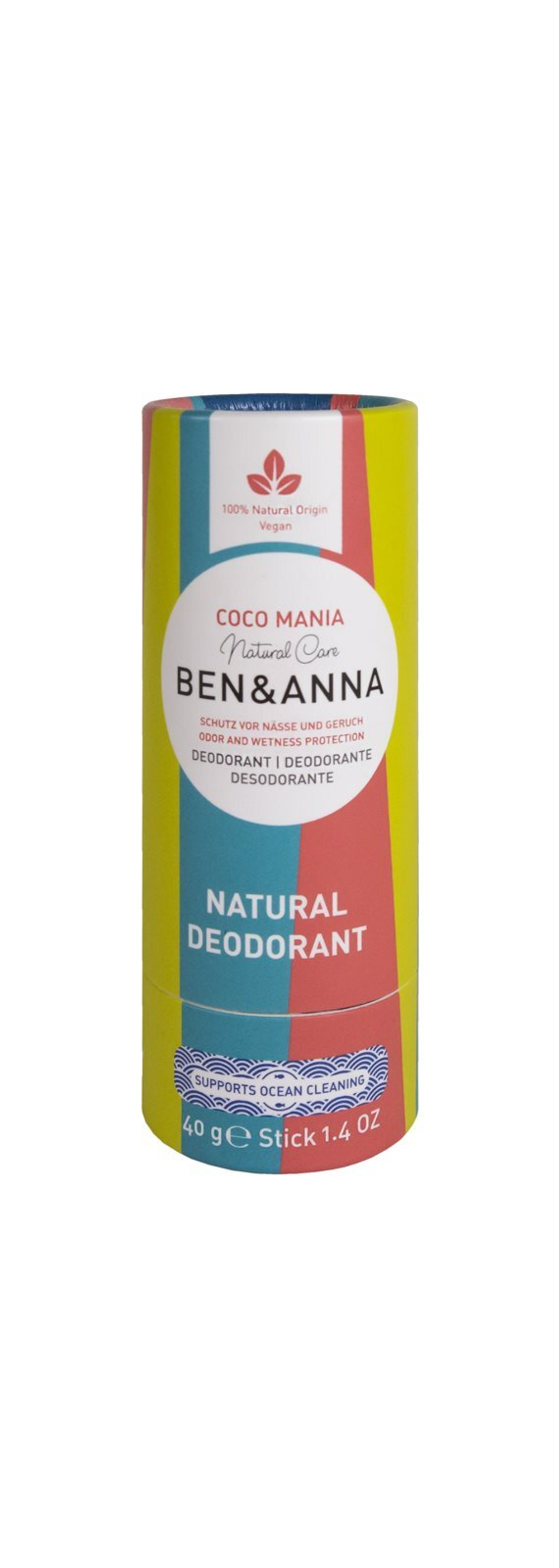 BEN&ANNA Natural Deodorant Coco Mania - стик-дезодорант /   40  g  / GTIN 4260491222213