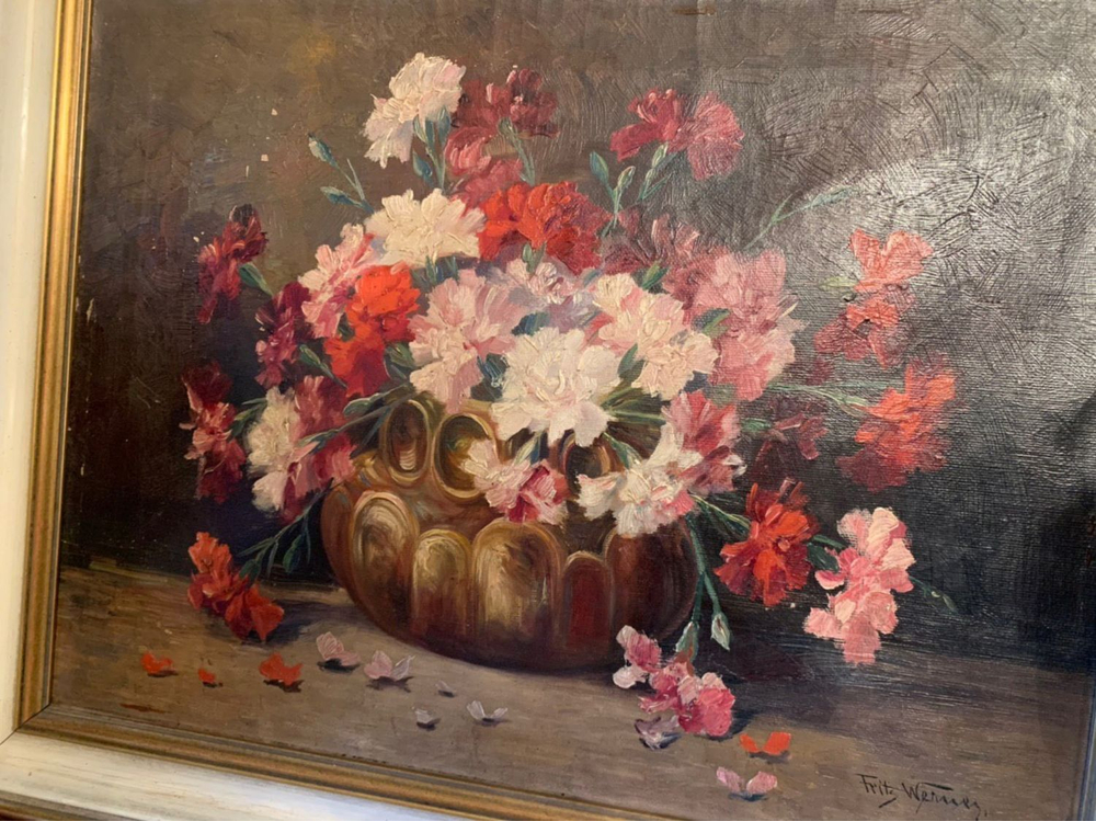 Антикварная картина «Натюрморт»