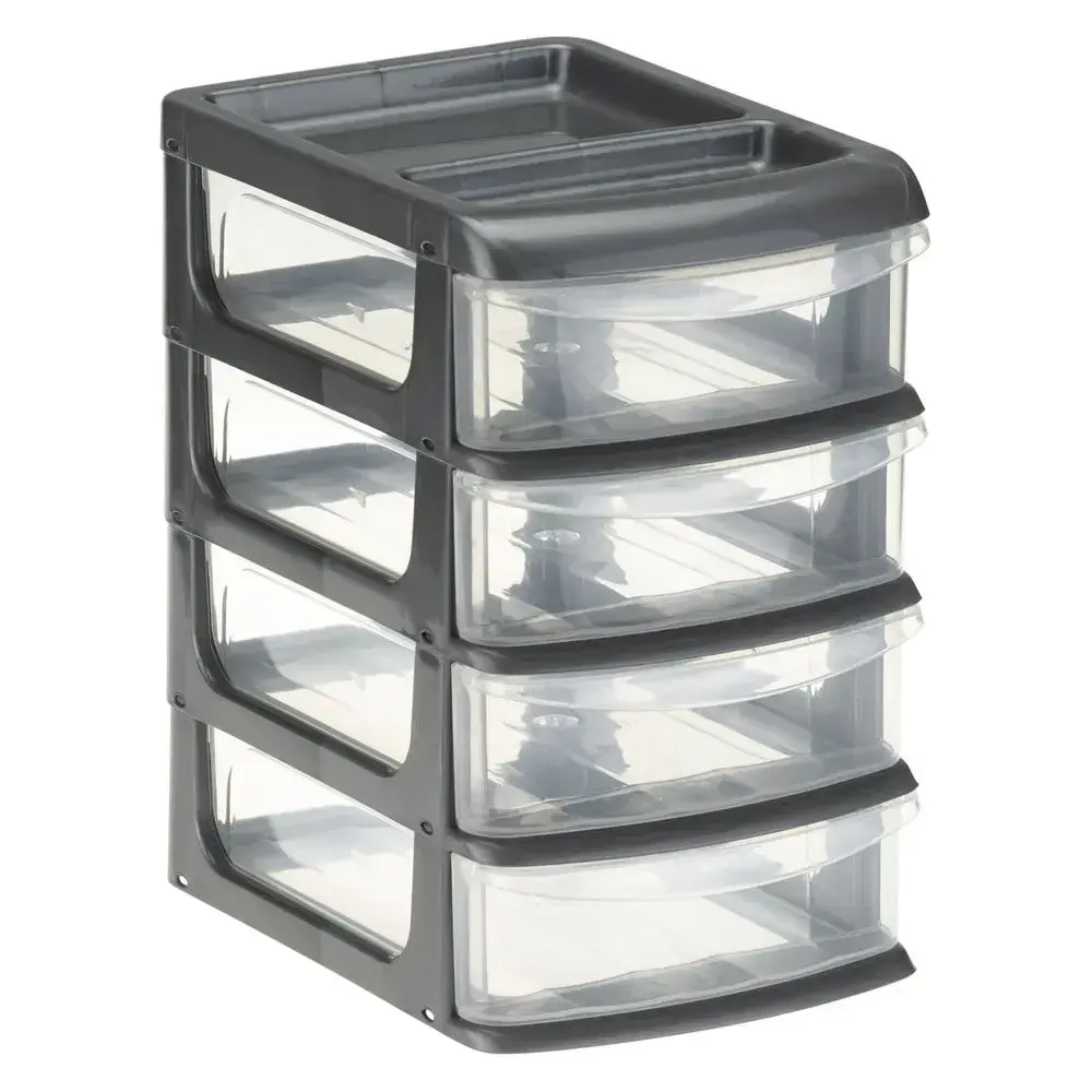 Бокс универсальный большой (4 секции) Графитовый (комплект 2 шт)