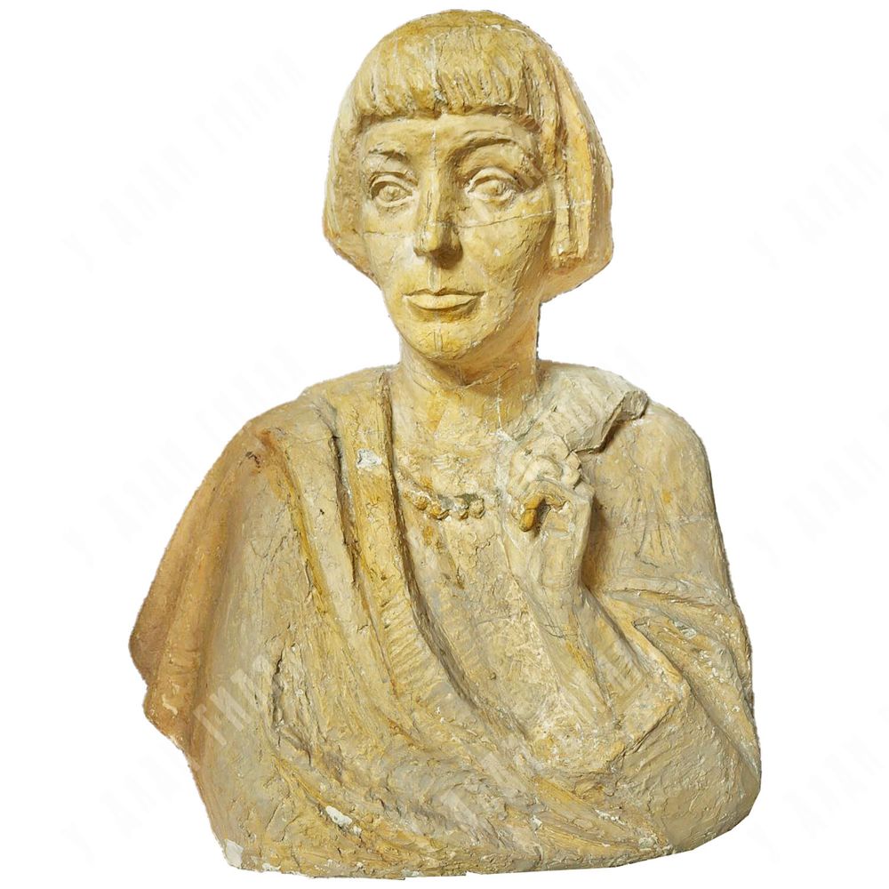 Динес Ю. С. Марина Цветаева. Оригинальная модель. Гипс крашеный. 1990