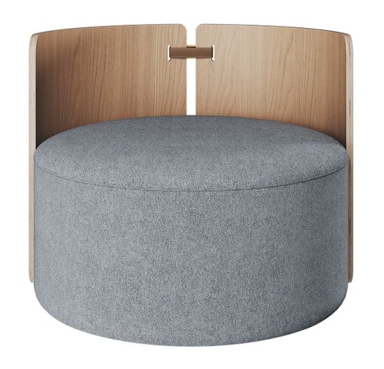 Кресло крутящееся Lagom 800 (светло-серый твид, натуральный дуб)