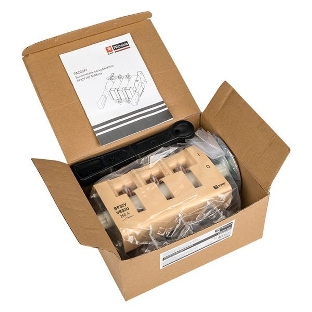 Выключатель-разъединитель ВР32У-35В31250 250А 1 направ, с д/г камерами съемная левая/правая рукоятка MAXima EKF PROxima