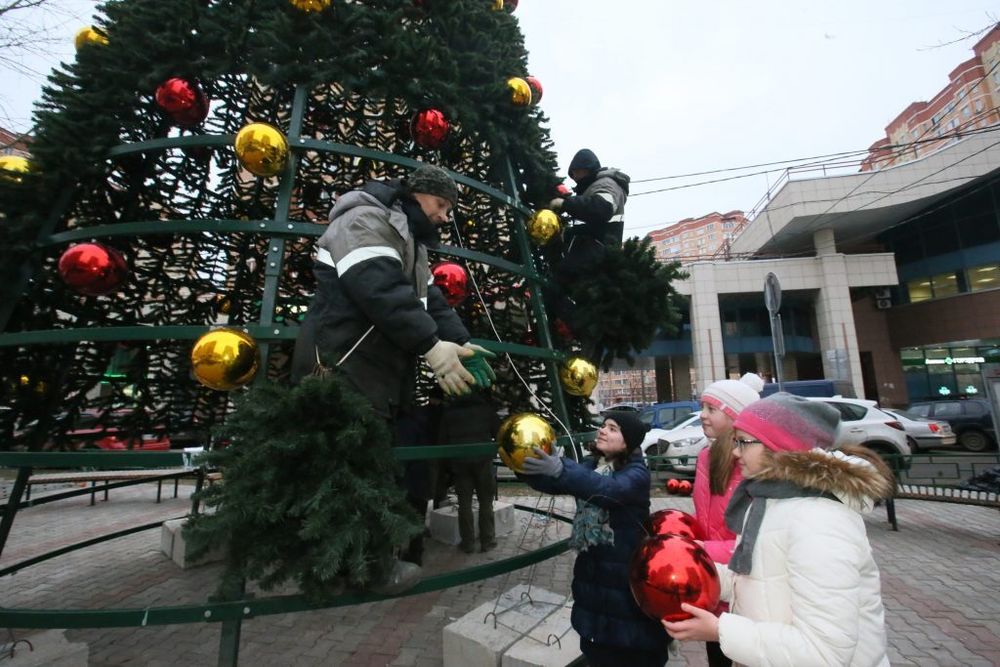 Большие шары на елку