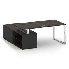 Shift Стол руководителя с опорной греденцией, правый SK.SRG-180 (R) Дуб Мали/Антрацит 1800*1800*753
