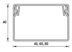 Кабельный короб Идеал ПВХ КБК 40х40 белый 2000 мм