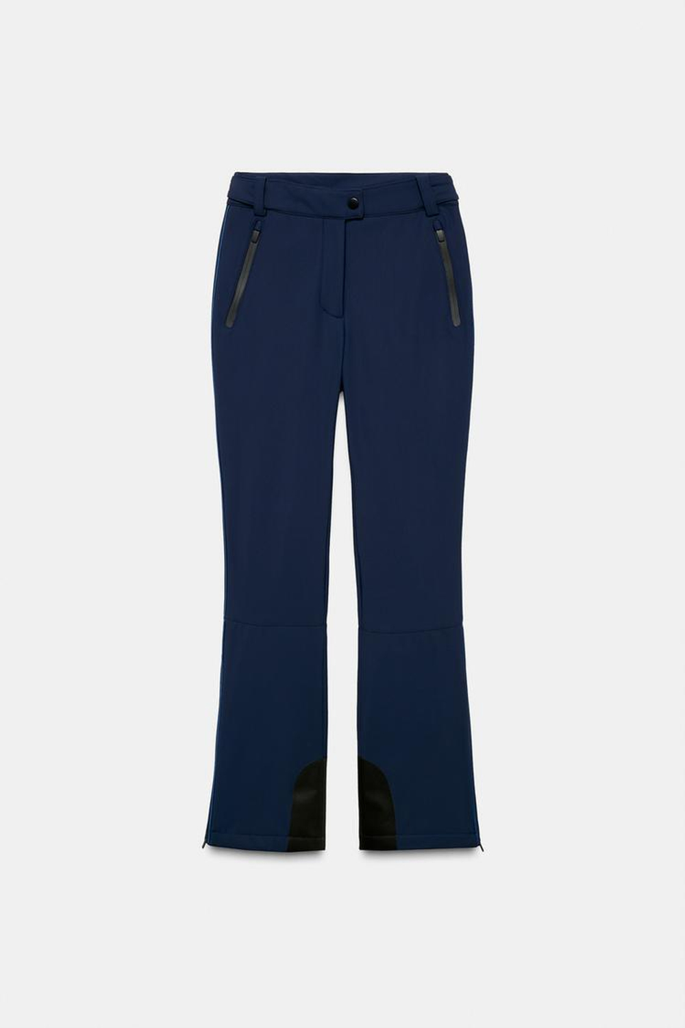 ZARA ВЕТРОЗАЩИТНЫЕ И ВОДОНЕПРОНИЦАЕМЫЕ БРЮКИ С ВЫСОКОЙ ПОСАДКОЙ, СИНИЙ