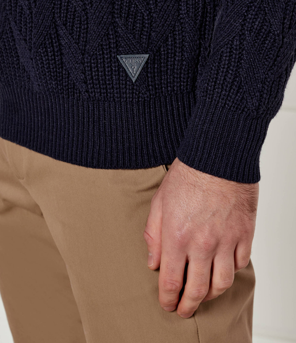 Свитер EVANDER GUESS - темно-синий(M4BR19 Z3HD1)