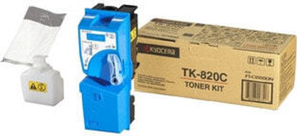 KYOCERA TK-820C Подлинный Голубой 1 шт 1T02HPCEU0