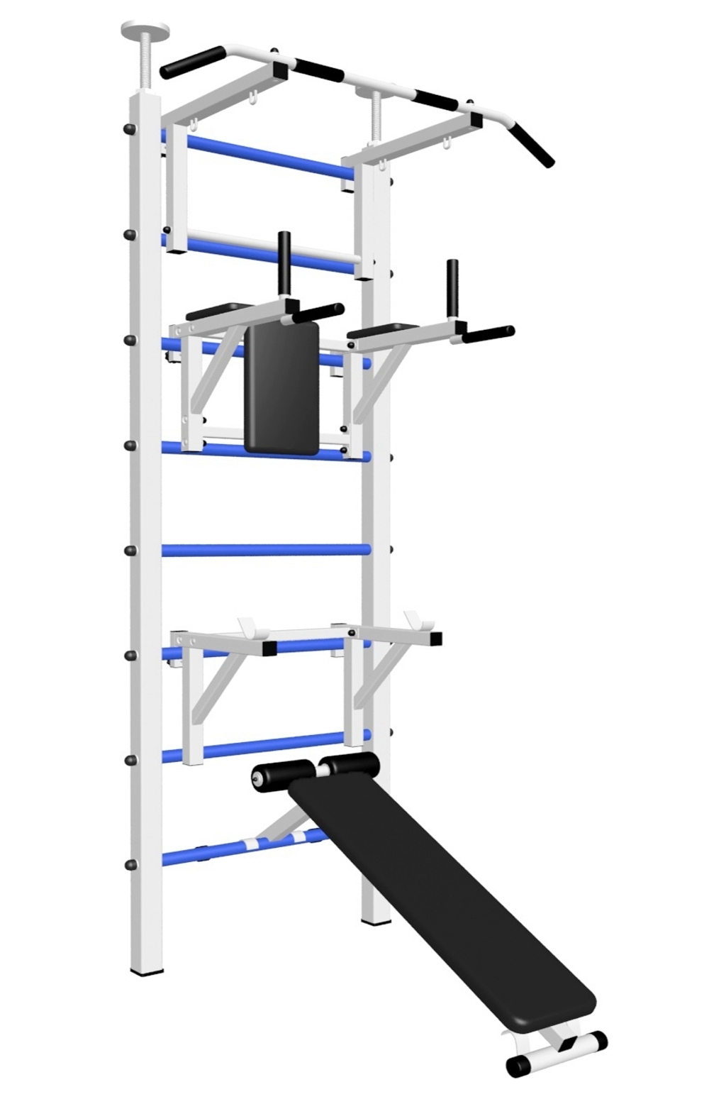 Шведская стенка Sv Sport враспор (Турник стандарт/Брусья/Стойка/Скамья)