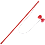 Игрушка - дразнилка на палочке «ЦапЦап», бантик, цвет красный, 48см ( пакет с подвесом)
