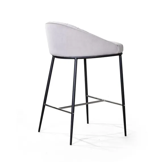 Полубарный стул Barkley серый микровелюр