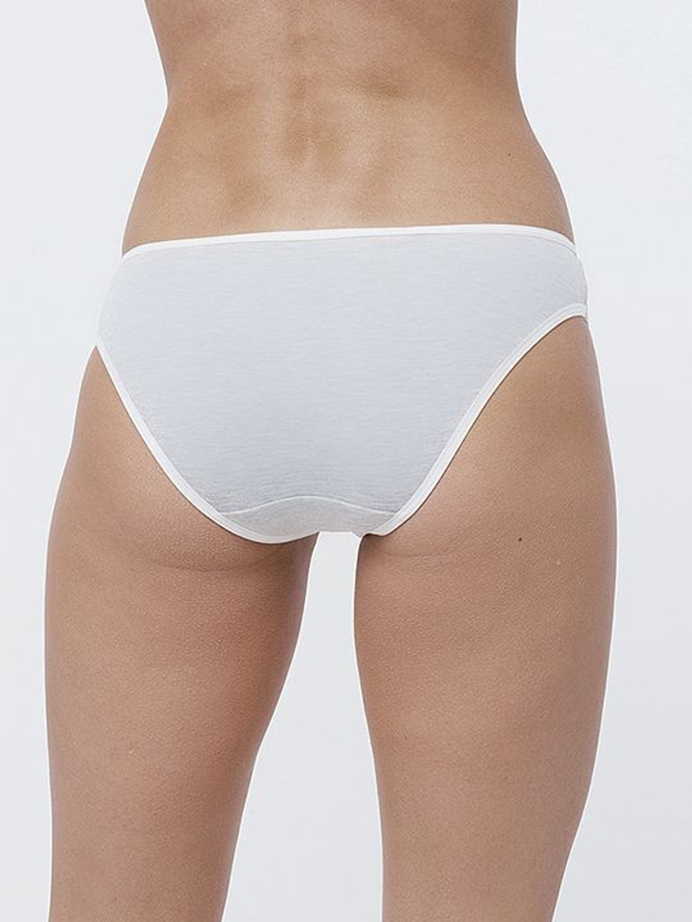 Базовые хлопковые трусики-слипы средней посадки (Размер: 52) (Цвет: белый)