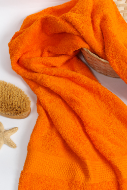 Полотенце махровое, г/к, 40х70, арт. 40-70 BS, 460 гр/м2, цвет: 207-апельсиновый,