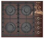 Поверхность варочная  Гефест СГ СВН 2230 К17 (коричневое стекло (кофе), газ/к, 60*52)