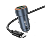 Автомобильное зарядное устройство для Type-C Hoco Z57A PD30W+QC3.0 (metal grey)