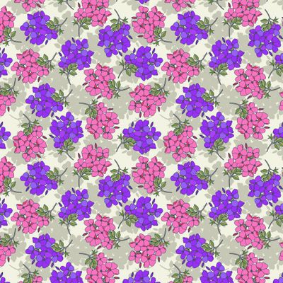 Flowering branches seamless pattern.