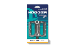Педали HOGGER PLATFORM алюминиевые 110x105мм резьба 916 со сменными шипами промподшипники серые