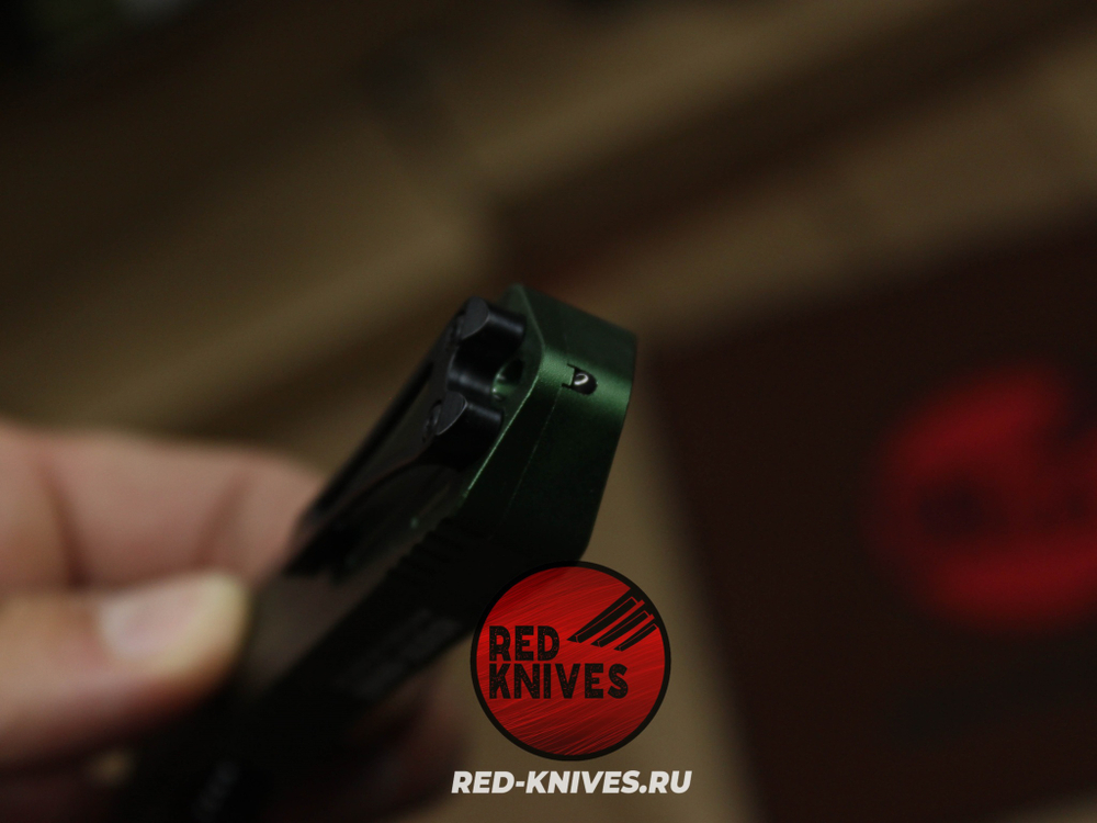 Heretic Knives Manticore-E S/E - зеленая рук, черный клинок RK/Н108
