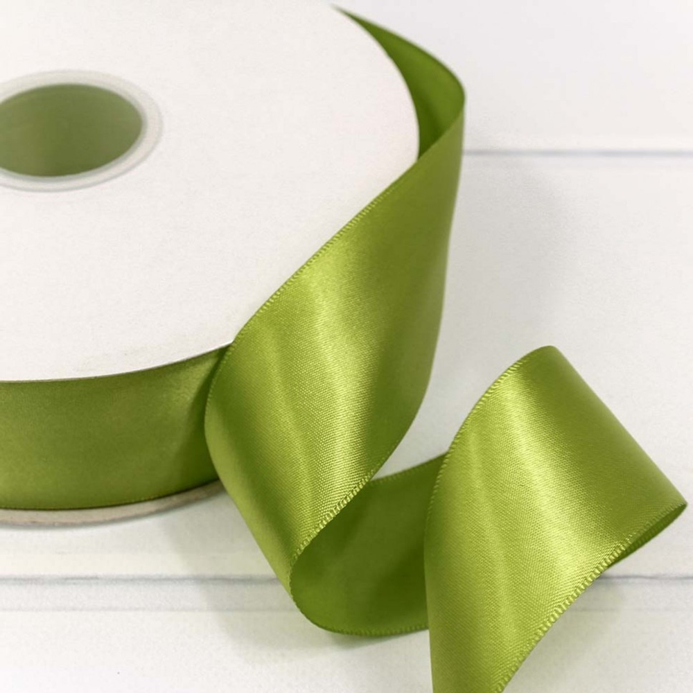Лента Атласная 3,8см х 110м Полиэстер класс А (Зеленый)