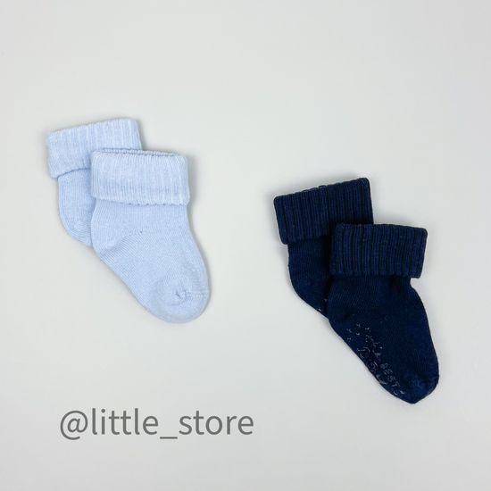 Носочки хлопковые для мальчиков Голубой/Синий со стоперами