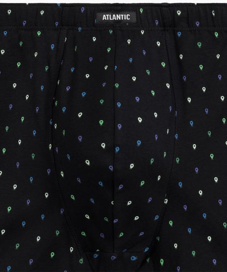 Трусы мужские боксеры (3шт), Atlantic 3MH-220, хлопок, черный + темно-голубой + черный