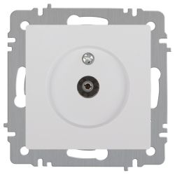Розетка Intro Accent 6-301-01 TV одиночная, IP20, СУ, белый | Intro
