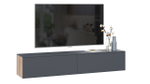 Тумба под телевизор подвесная Яблоня Беллуно/Графит софт 180х37х33 см