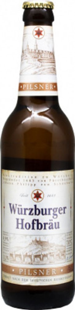 Пиво Вюрцбургер Хофброй Пилснер / Wurzburger Hofbrau Pilsner 0.5л - 5шт