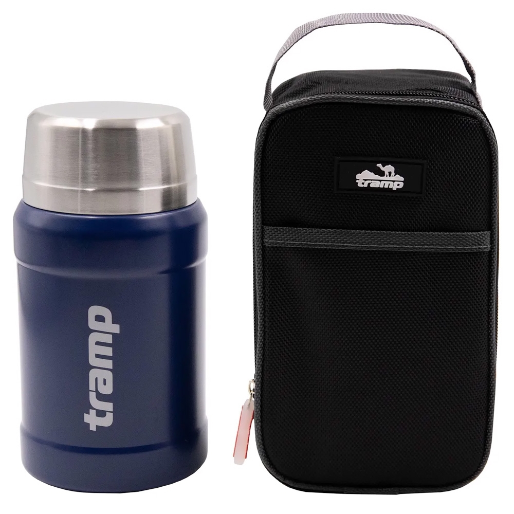 Tramp Термос с широким горлом 0.8 л с сумкой, TRC-132, синий