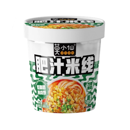 Лапша быстрого приготовления рисовая со свиным бульоном и овощами