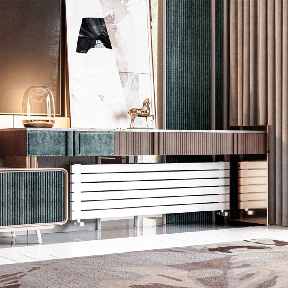 Радиатор WARMMET водяной настенный горизонтальный Flat 60 Н (W) БЕЛЫЙ RAL9016