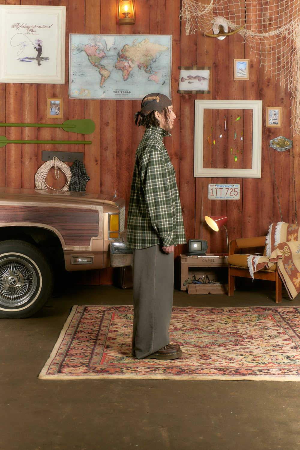 Рубашка Called a Garment Human Flannel Shirt "Dark Green"