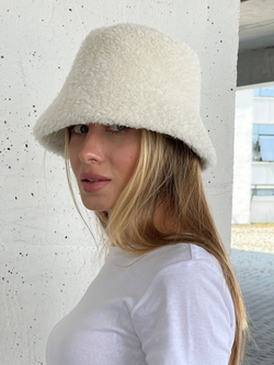 Премиальная Панама теплая из шерсти мериноса, белая, SilverFox