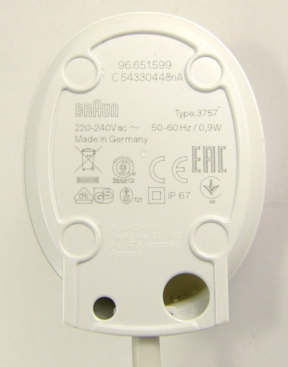 Зарядное устройство для зубной щетки Braun Oral-B