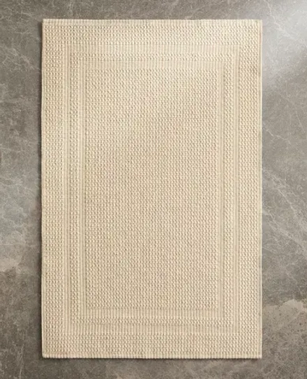 ZARA HOME КОВРИК ДЛЯ ВАННОЙ ИЗ РЕЛЬЕФНОЙ ТКАНИ В КЛЕТКУ, СВЕТЛО-БЕЖЕВЫЙ