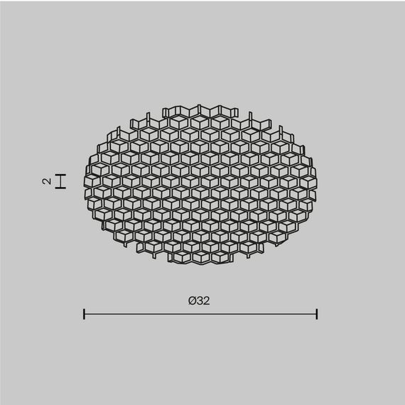 Антибликовая решётка Maytoni Technical Downlight Dip HoneyComb001-D32