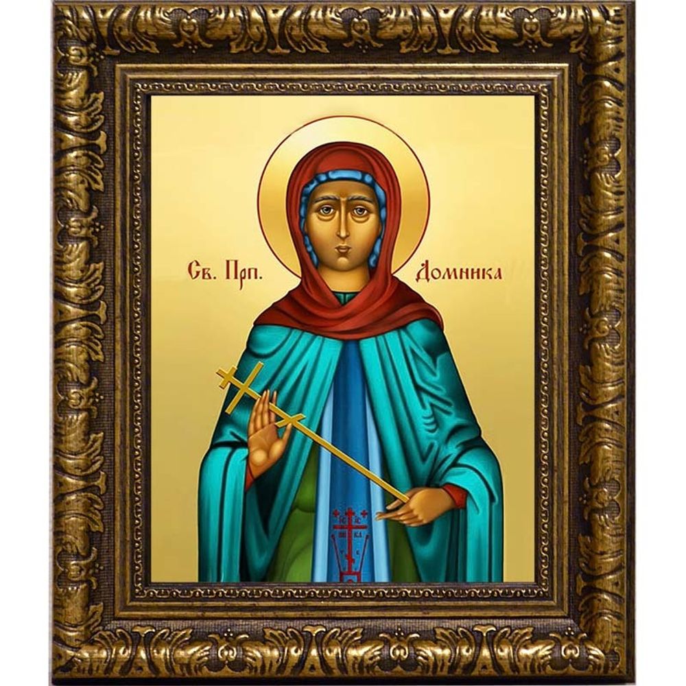 Домника Константинопольская преподобная. Икона на холсте.