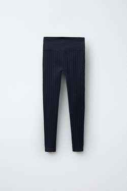 ZARA БЕСШОВНЫЕ СПОРТИВНЫЕ ЛЕГИНСЫ, СИНИЙ