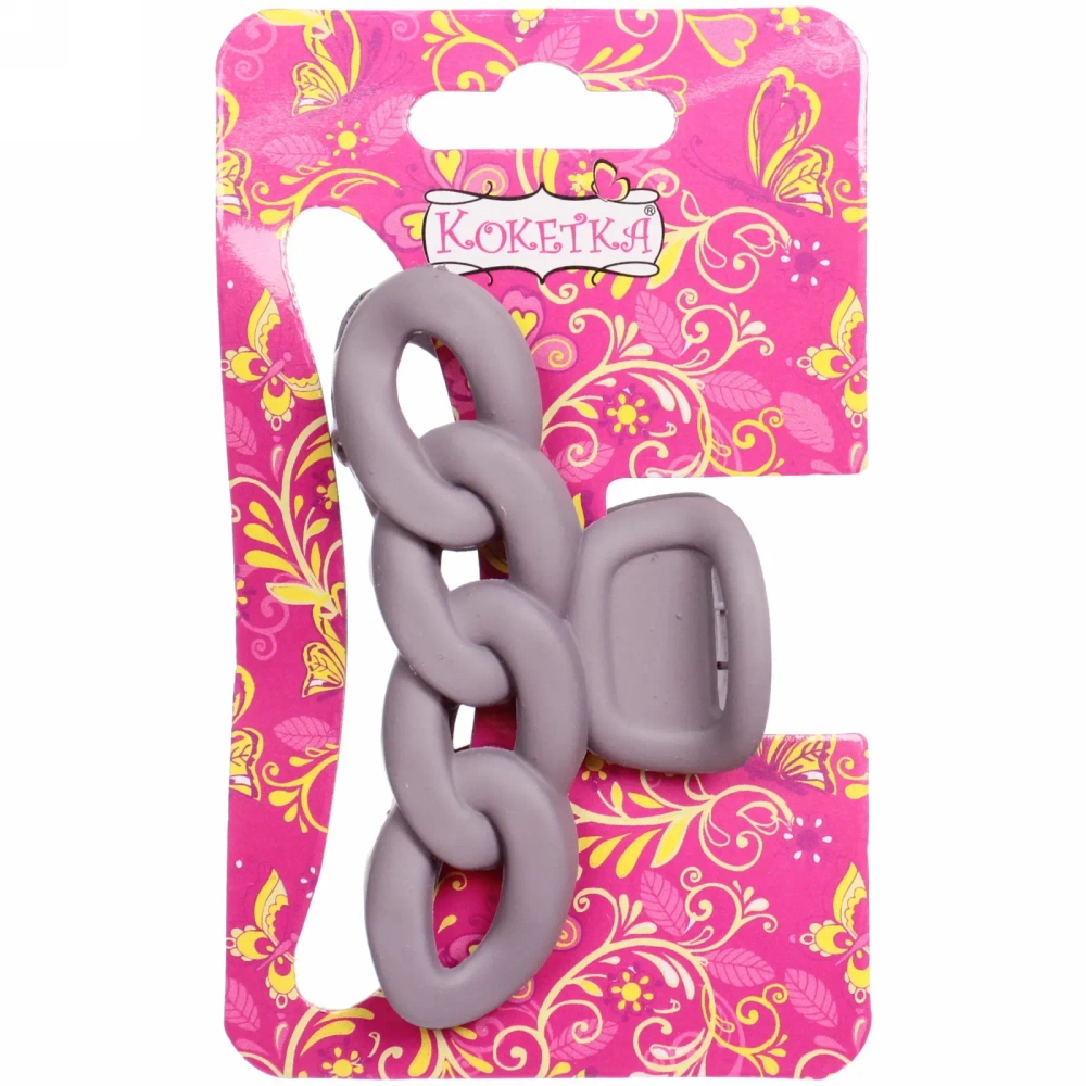 Заколка-краб для волос на блистере «Style Matte», кольца, микс 6 цветов, 6,5см