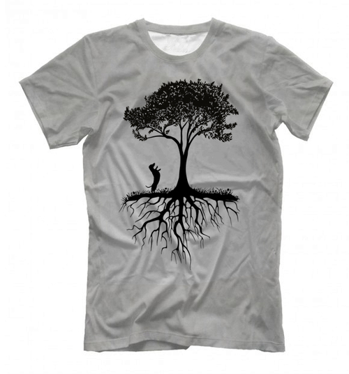 Футболка "Такса у дерева"